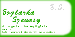 boglarka szenasy business card
