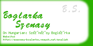 boglarka szenasy business card